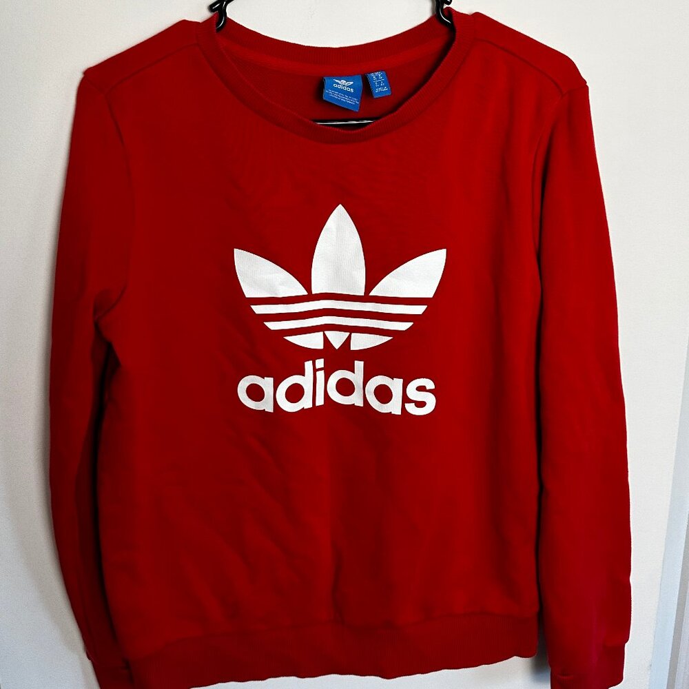 Adidas Red Crewneck Sweater (S)